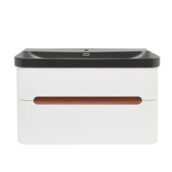 Koupelnová skříňka s umyvadlem SAT Fusion 97,5x53x45 cm bílá matná mat SATFUSION2100WBKM