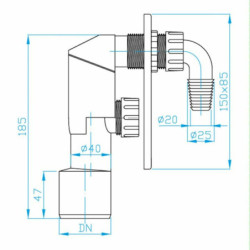 MULTI sifon prač.podom. CR E400CR