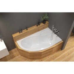 Asymetrická vana Laguna Fortuna Plus 170x100 cm akrylát pravá FO1700PPLUS