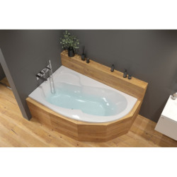 Asymetrická vana Laguna Fortuna Plus 150x100 cm akrylát levá FO1500LPLUS