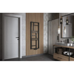 Radiátor elektrický Hopa Mondrian 129x50 cm černá matná REDMON501131H