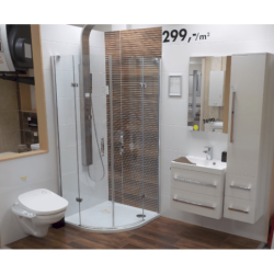 Sprchová vanička čtvrtkruhová SIKO 90x90 cm akrylát FLA90S