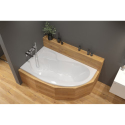 Asymetrická vana Laguna Fortuna Plus 170x100 cm akrylát levá FO1700LPLUS