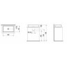 Umyvadlo na desku Laufen Living Square 60x34 cm bez otvoru pro baterii, bez přepadu H8114340001121
