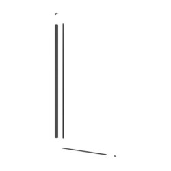 Sprchová zástěna Walk-in 115 cm SAT černá SATBWI115PRC