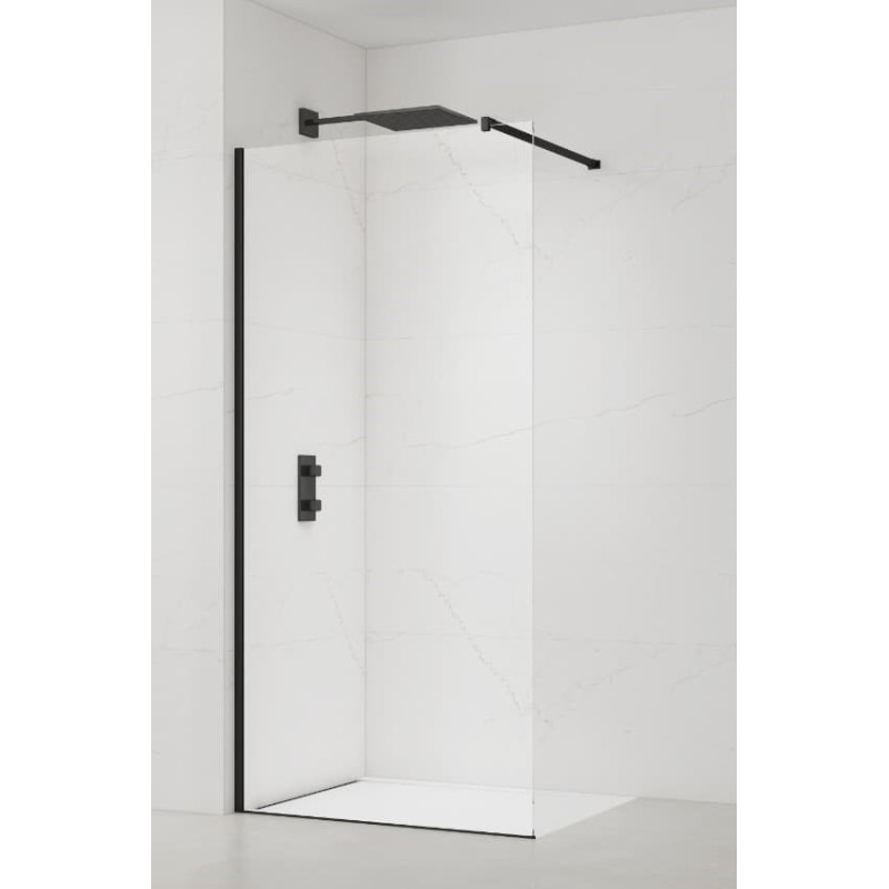 Sprchová zástěna Walk-in 115 cm SAT černá SATBWI115PRC