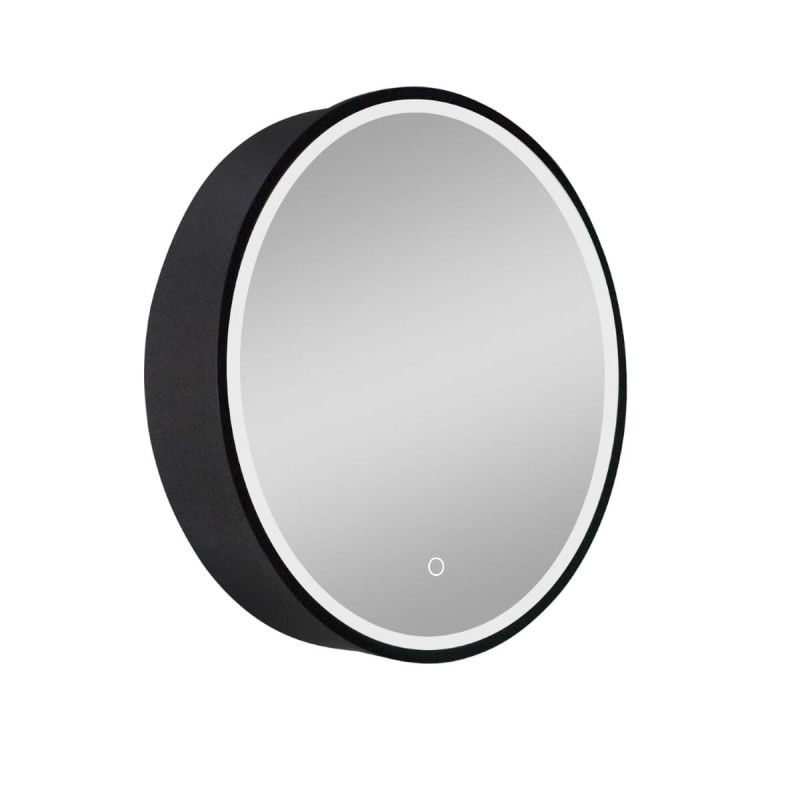 Zrcadlová skříňka s osvětlením SAT 60x60 cm černá SATZGALED60CE