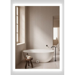 Zrcadlo se senzorem SAT Feel 50x70 cm bílá SATZFEELOBLED5070