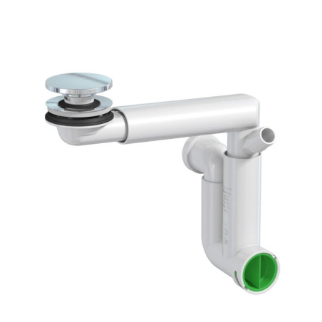 Umyvadlový sifon SAT úsporný do nábytku vč. click/clacku chrom SATSIFCABCR