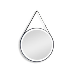 Zrcadlo se senzorem SAT 60x60 cm černá SATZREMLED60CE